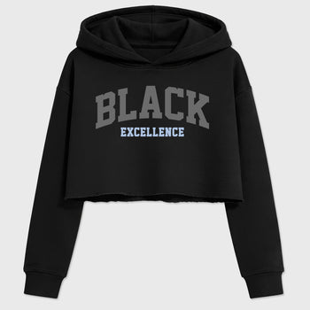 Sneaker match tees – Sneaker Tees To Match Air Jordan 5 Wolf Grey Shoes – Varsity Black Excellence Crop T-Shirt Black 2