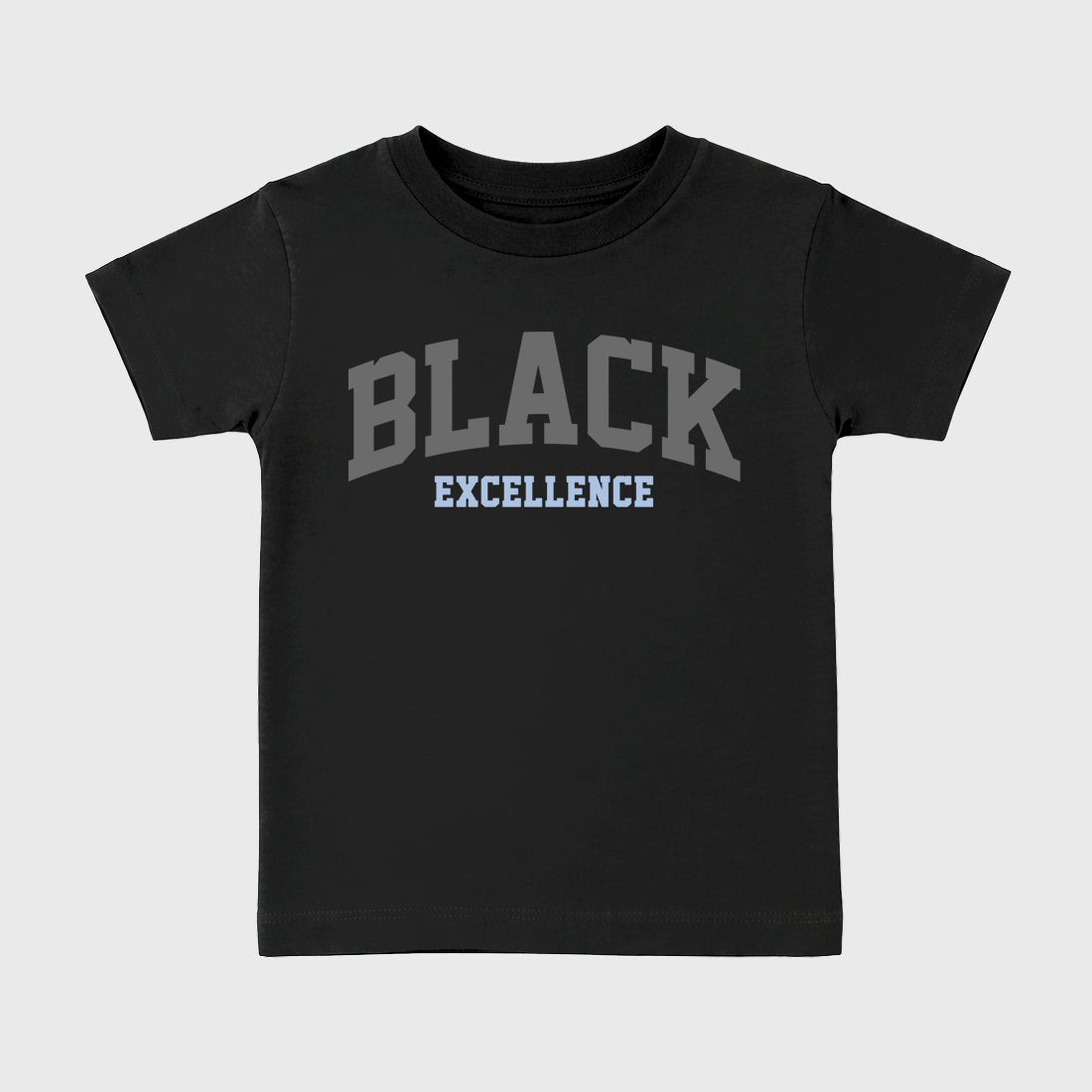 Sneaker match tees – Sneaker Tees To Match Air Jordan 5 Wolf Grey Shoes – Varsity Black Excellence Kids T-Shirt Black 2