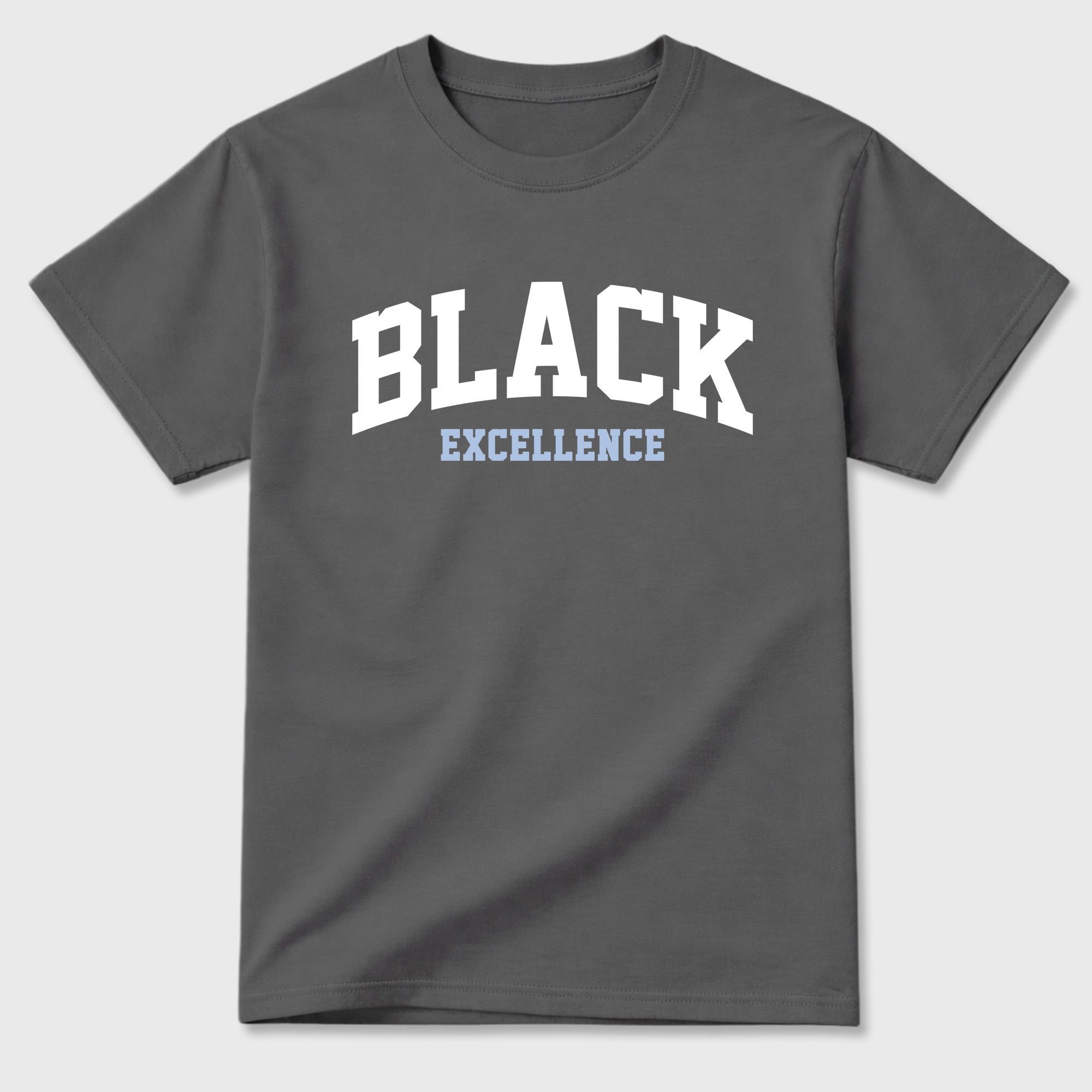 Sneaker match tees – Sneaker Tees To Match Air Jordan 5 Wolf Grey Shoes – Varsity Black Excellence Tee Cool Grey 2