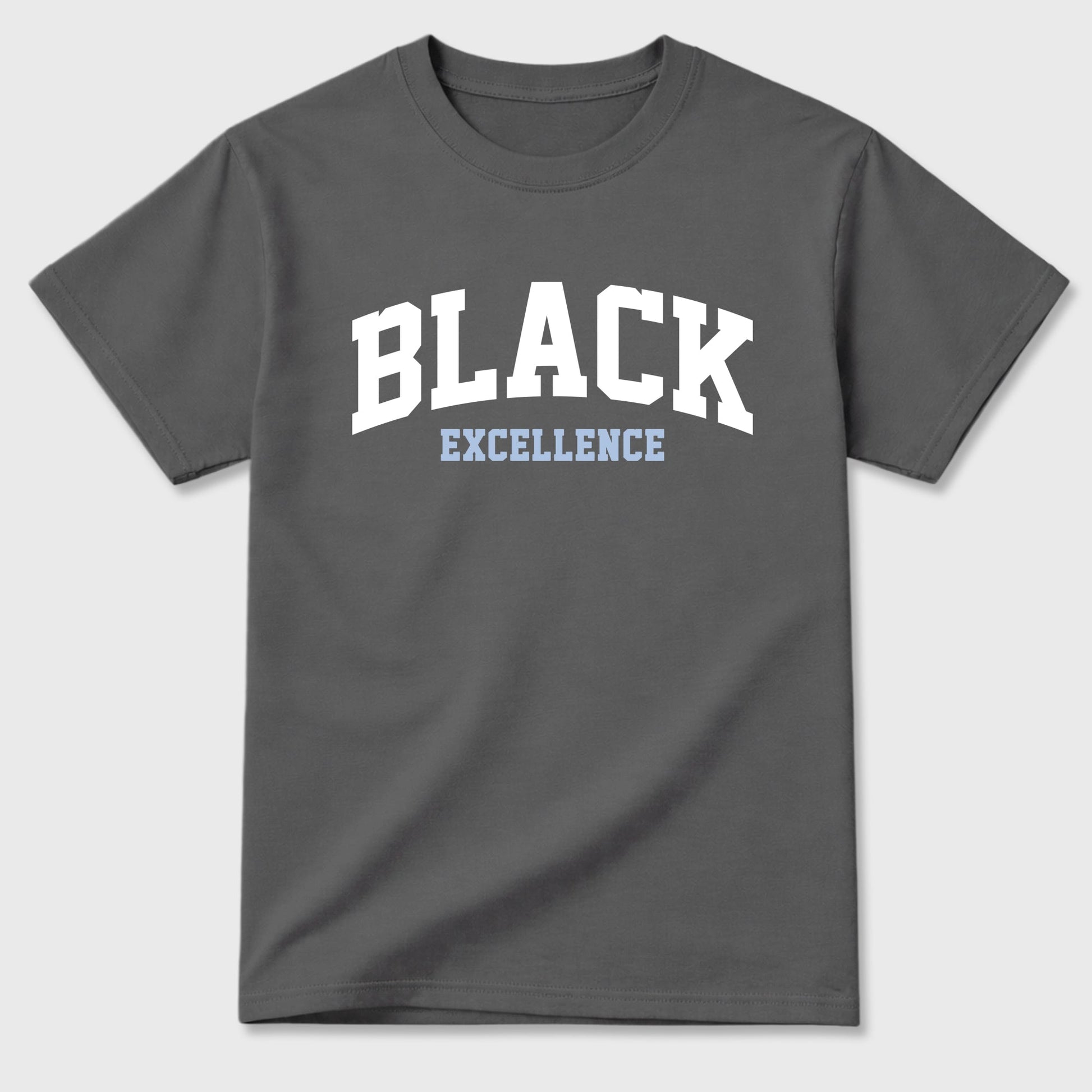 Sneaker match tees – Sneaker Tees To Match Air Jordan 5 Wolf Grey Shoes – Varsity Black Excellence Tee Cool Grey 2
