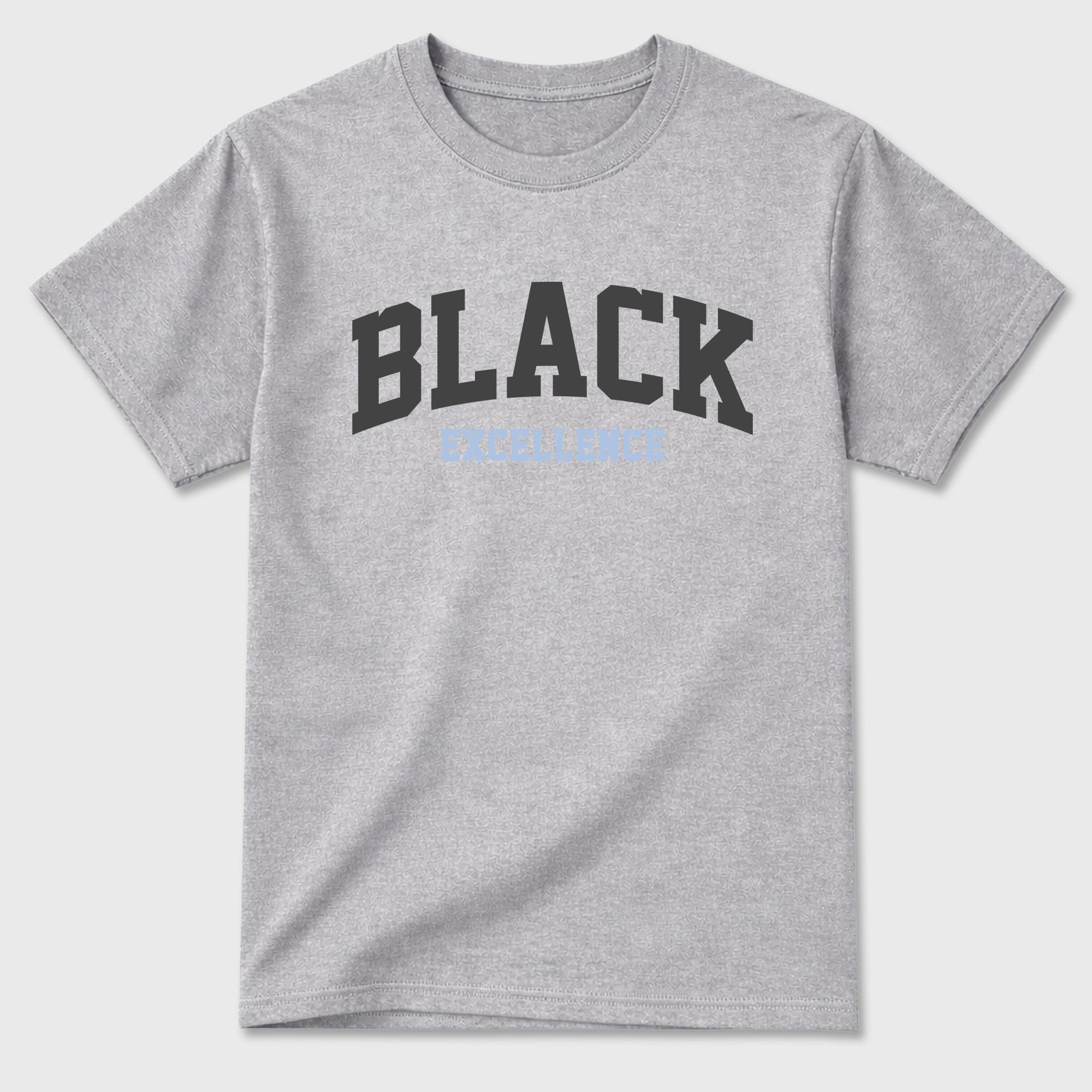 Sneaker match tees – Sneaker Tees To Match Air Jordan 5 Wolf Grey Shoes – Varsity Black Excellence Tee Heather Grey 2