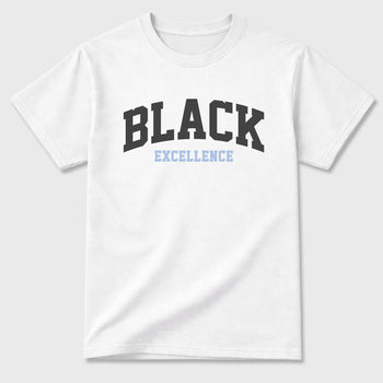 Sneaker match tees – Sneaker Tees To Match Air Jordan 5 Wolf Grey Shoes – Varsity Black Excellence Tee White 2