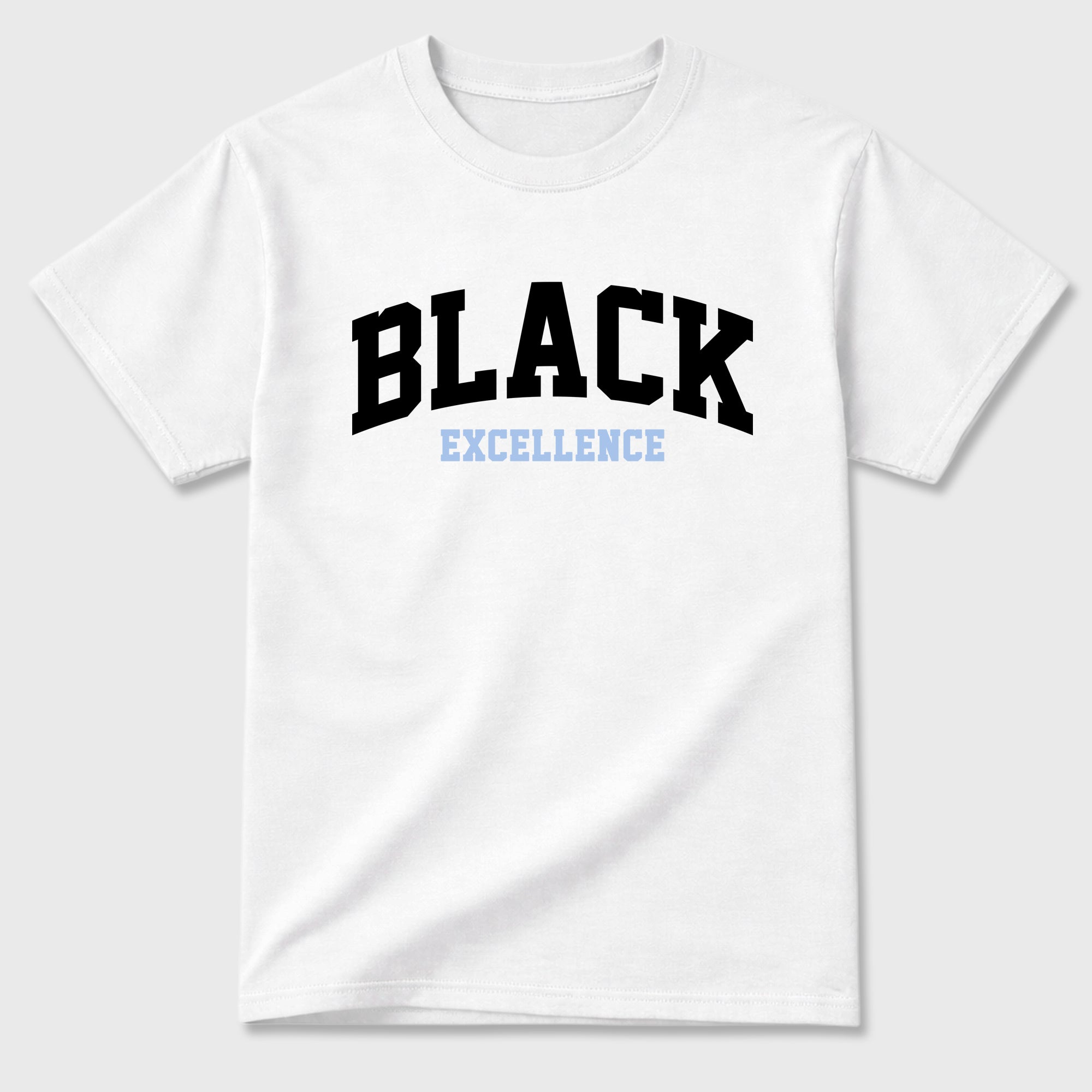 Varsity Black Excellence Graphic T-Shirt featuring original streetwear artwork designed to match the Air Jordan 6 Black and White. White 2 Graphic T-Shirt.