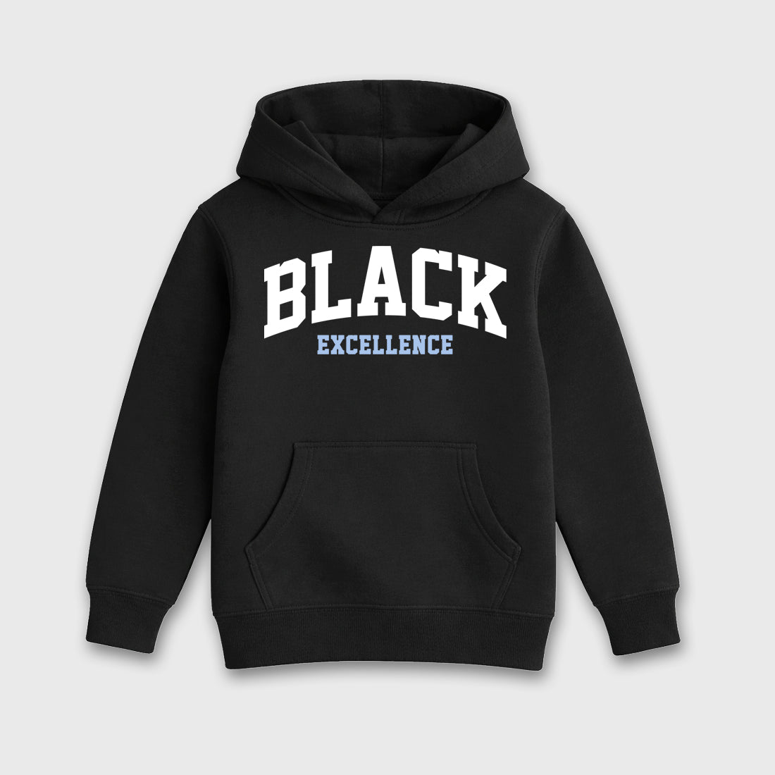 Varsity Black Excellence Baby & Kids Graphic Hoodie featuring original artwork designed to match the Air Jordan 6 Black and White. Black 2 Kids Graphic Sweater.