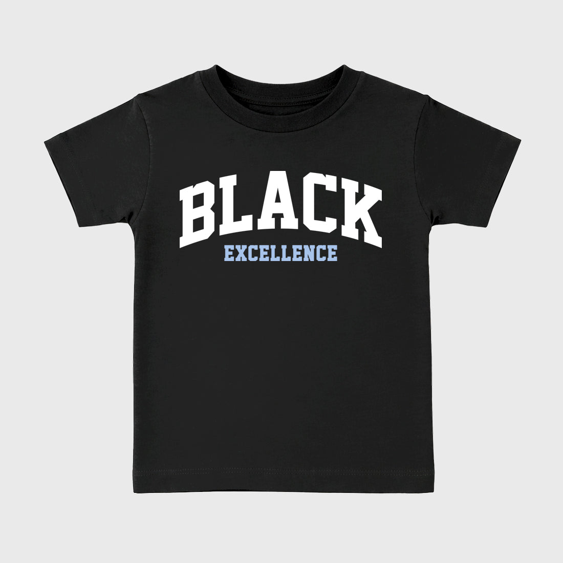 Varsity Black Excellence Baby & Kids Graphic T-Shirt featuring original artwork designed to match the Air Jordan 6 Black and White. Black 2 Kids Graphic Tee.