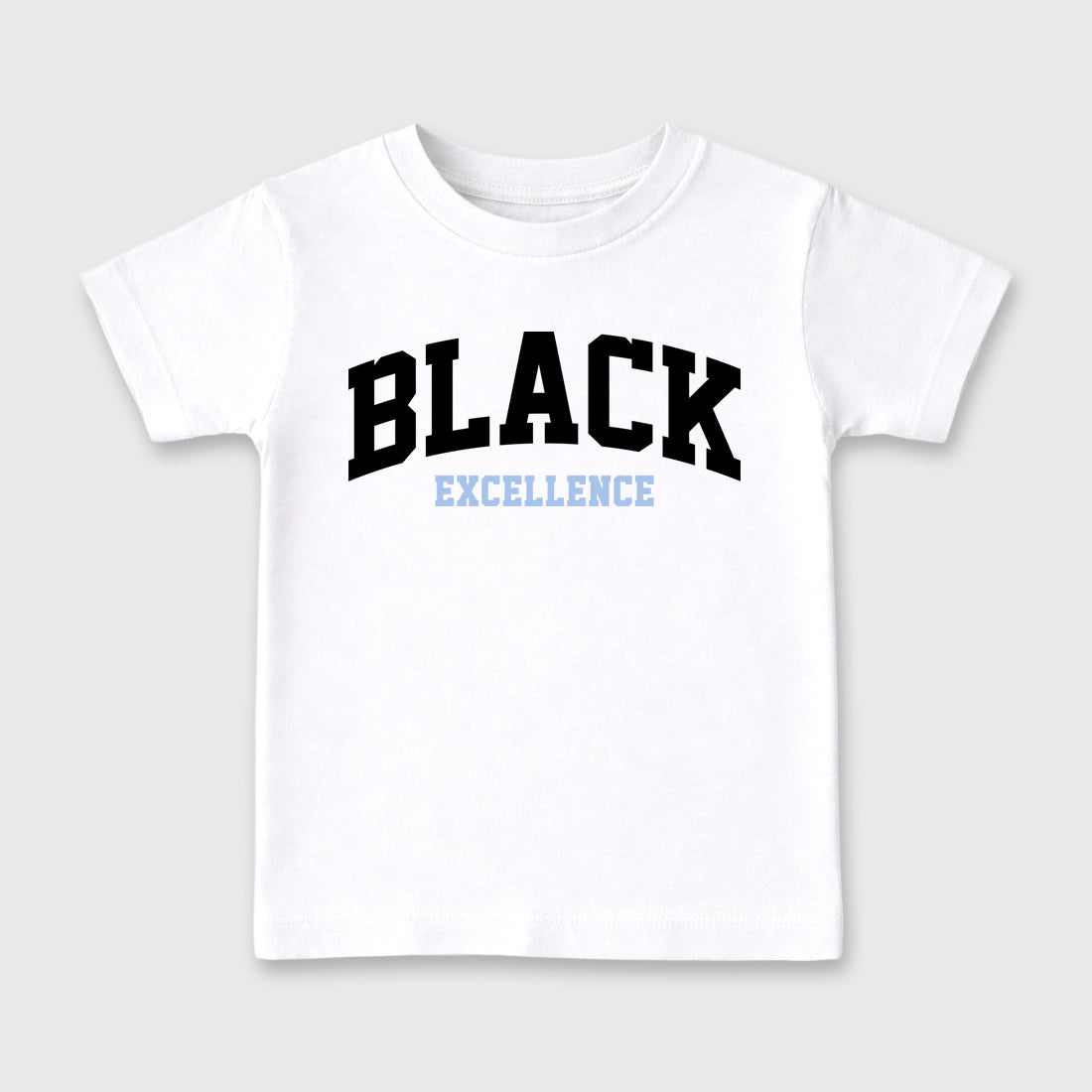 Varsity Black Excellence Baby & Kids Graphic T-Shirt featuring original artwork designed to match the Air Jordan 6 Black and White. White 2 Kids Graphic Tee.