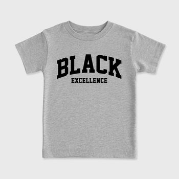 Sneaker match tees – Sneaker Tees To Match Air Jordan 6 Cap and Gown Shoes – Varsity Black Excellence Kids T-Shirt Heather Grey 2