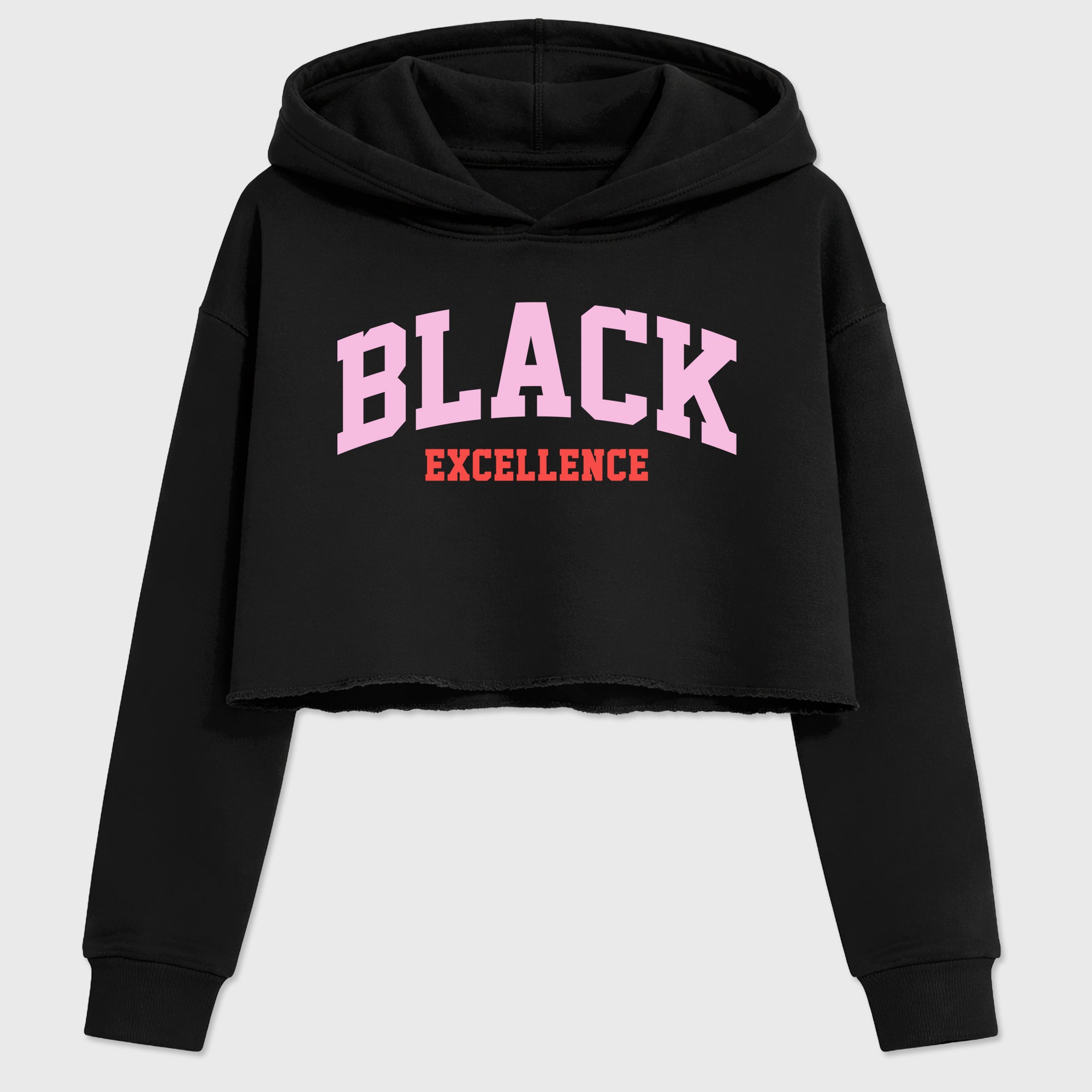 Varsity Black Excellence Women’s Graphic Crop Tee featuring original streetwear artwork designed to match the Air Jordan 6 Playful Pink. Black 2 Crop Tee.