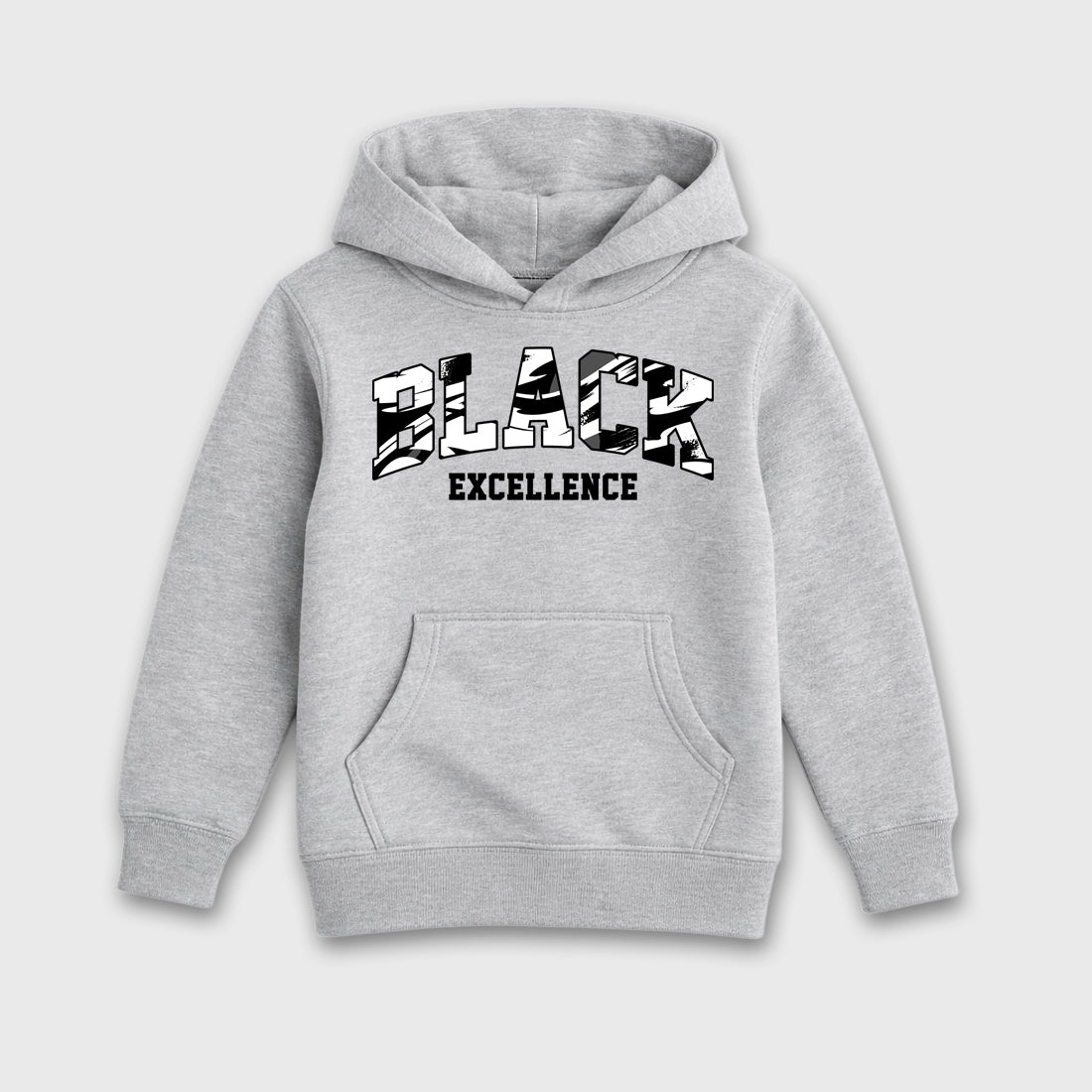 Varsity Black Excellence Baby & Kids Graphic Hoodie featuring original artwork designed to match the Air Jordan 8 Chrome. Heather Grey 2 Kids Graphic Sweater.