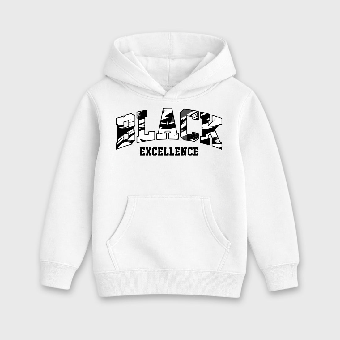 Varsity Black Excellence Baby & Kids Graphic Hoodie featuring original artwork designed to match the Air Jordan 8 Chrome. White 2 Kids Graphic Sweater.