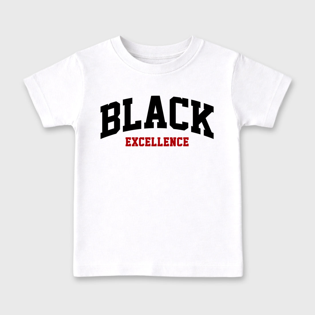 Varsity Black Excellence Baby & Kids Graphic T-Shirt featuring original artwork designed to match the Air Jordan 9 True Red. White 2 Kids Graphic Tee.