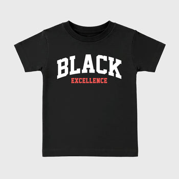 Sneaker match tees – Sneaker Tees To Match Air Max 90 Infrared Shoes – Varsity Black Excellence Kids T-Shirt Black 2