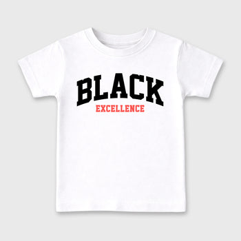 Sneaker match tees – Sneaker Tees To Match Air Max 90 Infrared Shoes – Varsity Black Excellence Kids T-Shirt White 2