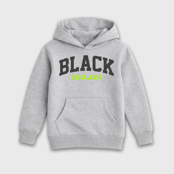 Sneakerfit graphic tee destination – Sneaker Tees To Match Air Max 95 Neon Yellow Sneakers – Varsity Black Excellence Kids T-Shirt Heather Grey 2