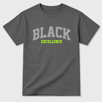 Sneakerfit graphic tee destination – Sneaker Tees To Match Air Max 95 Neon Yellow Sneakers – Varsity Black Excellence Tee Cool Grey 2