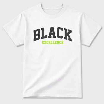 Sneakerfit graphic tee destination – Sneaker Tees To Match Air Max 95 Neon Yellow Sneakers – Varsity Black Excellence Tee White 2