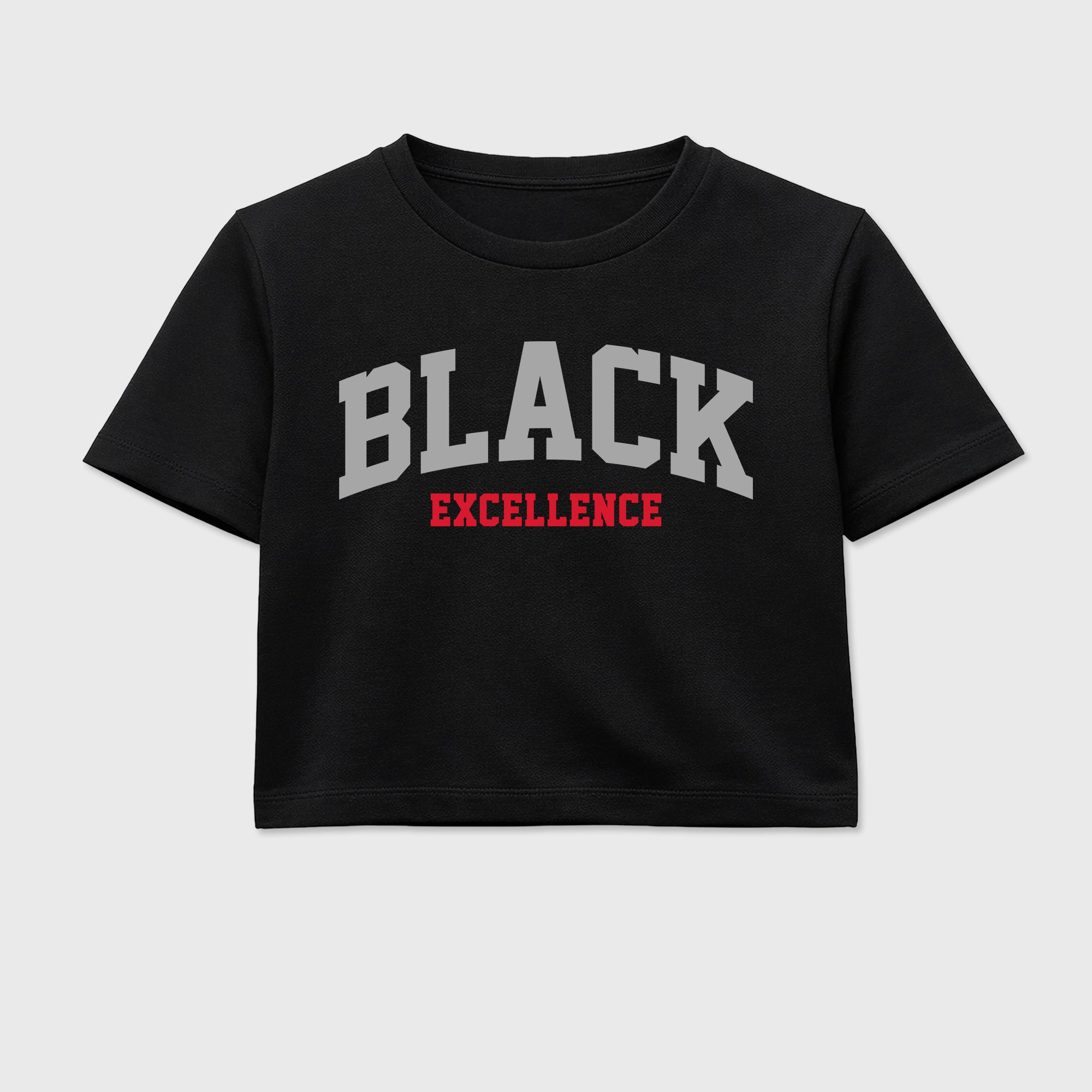 Varsity Black Excellence women’s crop tee designed to match the Air Max 95 Reverse Solar Red, featuring coordinated Black 2 options for a perfect streetwear vibe.