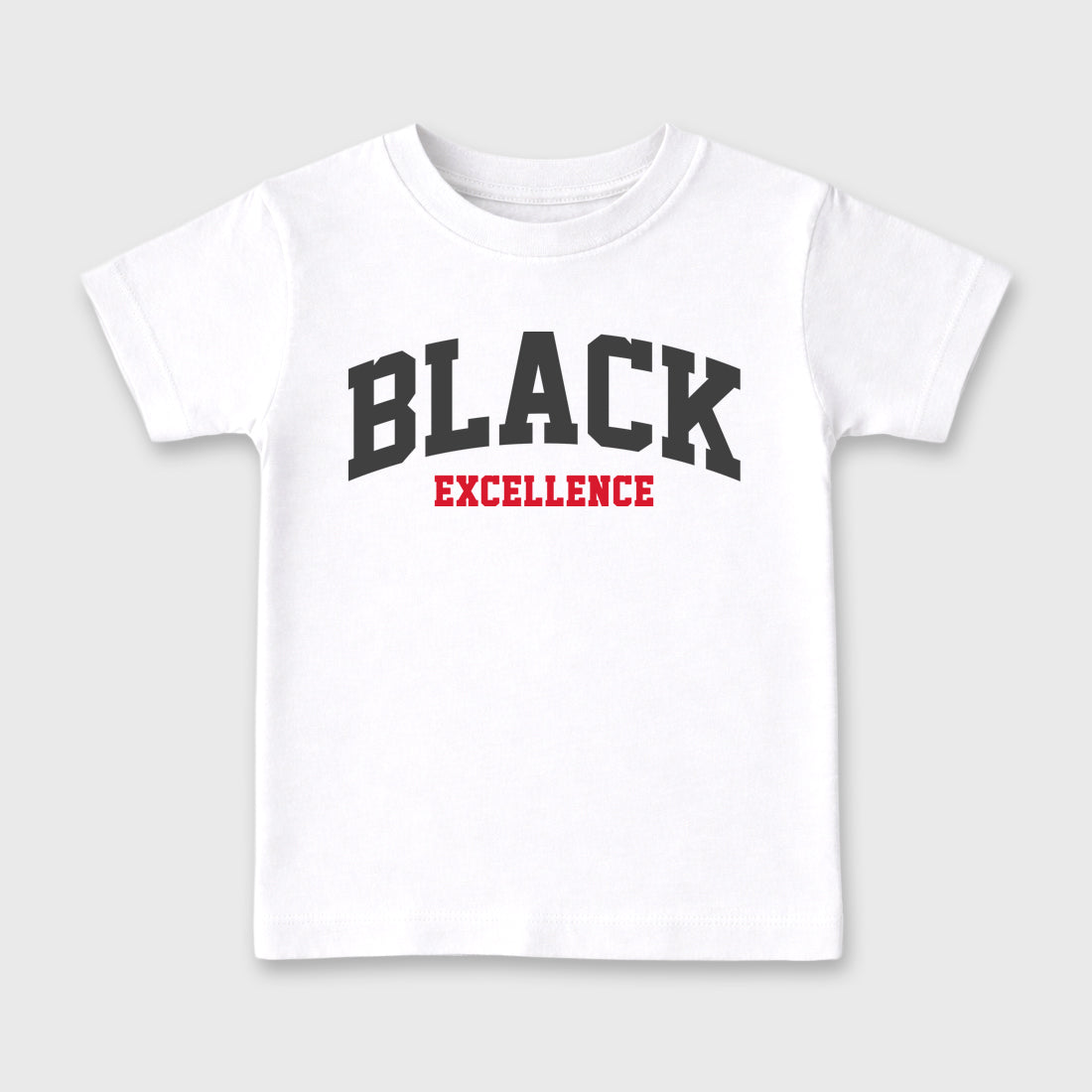 Varsity Black Excellence Baby & Kids Graphic T-Shirt featuring original artwork designed to match the Air Max 95 Reverse Solar Red. White 2 Kids Graphic Tee.