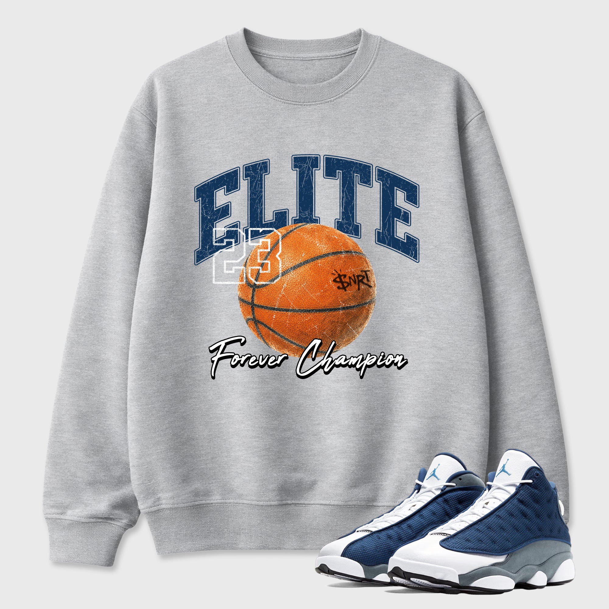 Varsity Elite Graphic T-Shirt featuring original streetwear artwork designed to match the Air Jordan 13 Flint. Heather Grey 1 Graphic Tee.