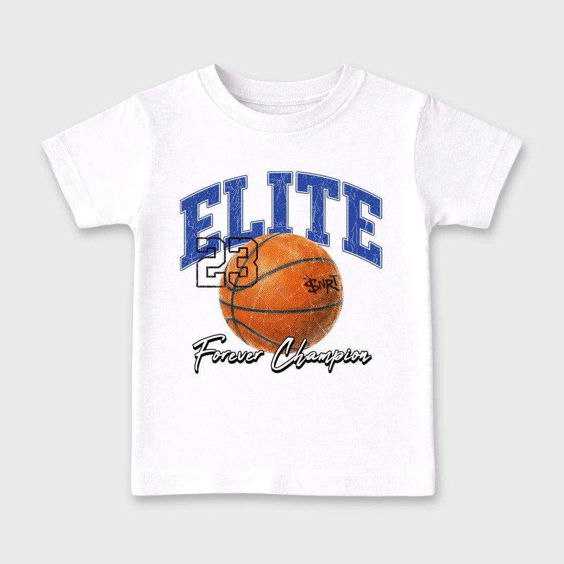 Varsity Elite Baby & Kids Graphic T-Shirt featuring original artwork designed to match the Air Jordan 3 Knicks. White 2 Kids Graphic Tee.