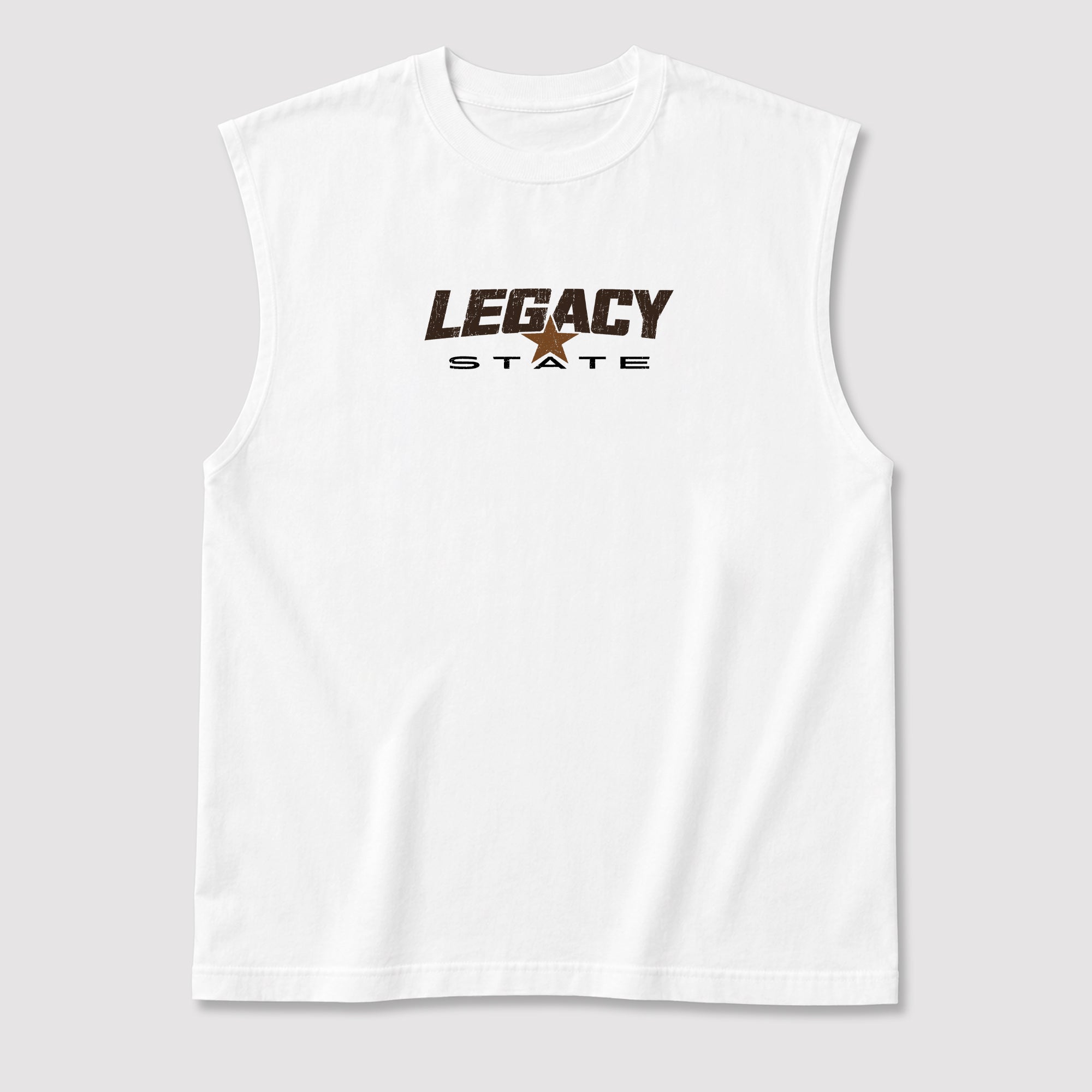 Varsity Legacy State men's graphic muscle t-shirt designed to match the Air Jordan 1 Love Letter, featuring coordinated White 1 graphics for the perfect streetwear look.