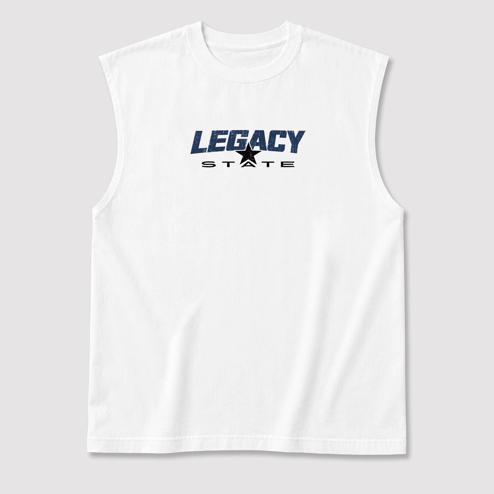 Varsity Legacy State men's graphic muscle t-shirt designed to match the Air Jordan 13 Flint, featuring coordinated Black 1 graphics for the perfect streetwear look.