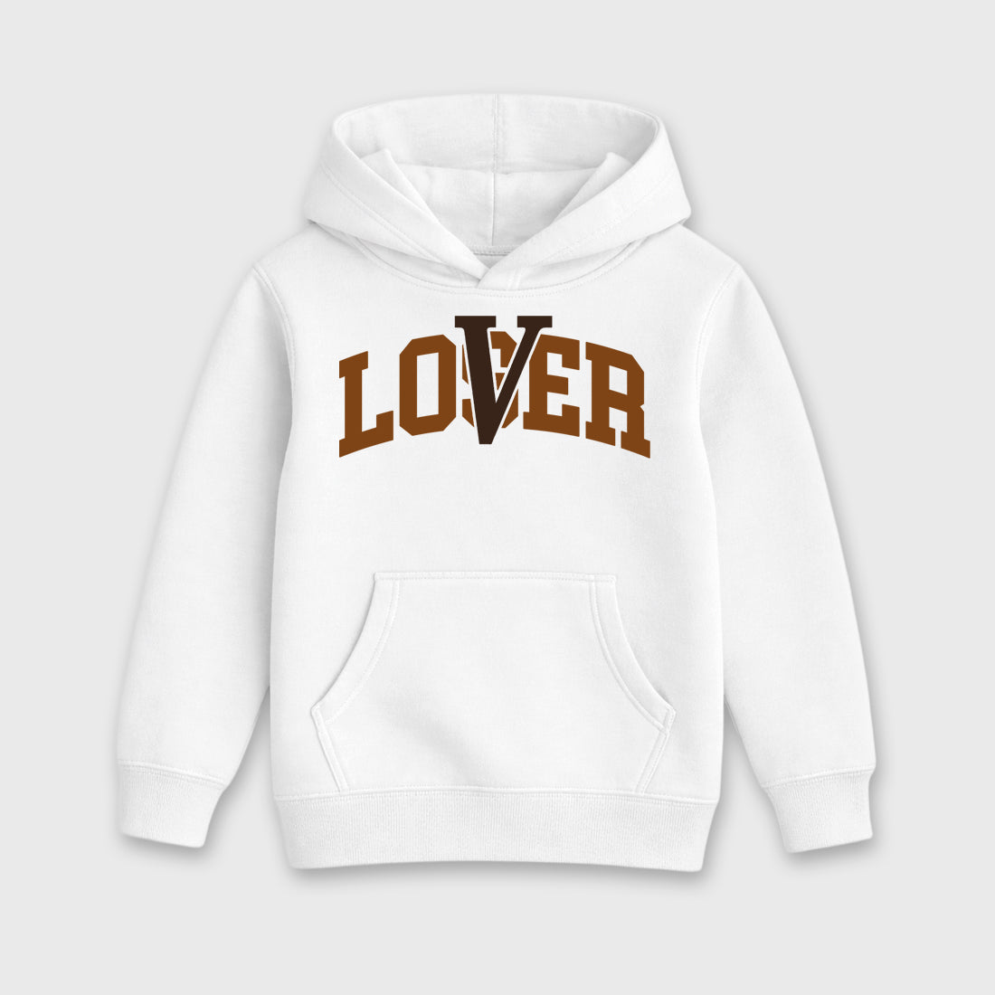 Varsity Loser Lover Baby & Kids Graphic Hoodie featuring original artwork designed to match the Air Jordan 1 Love Letter. White 2 Kids Graphic Sweater.