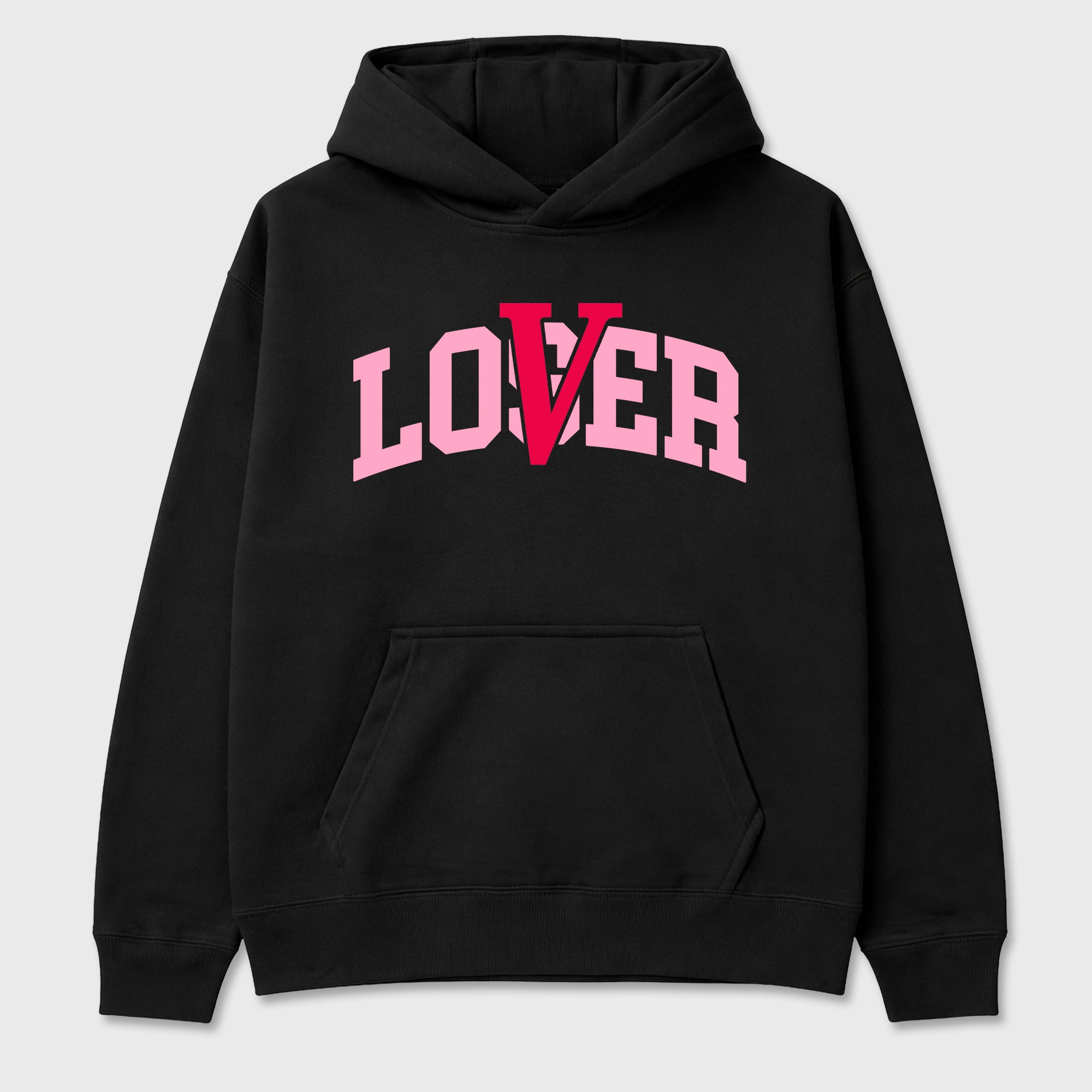 Varsity Loser Lover Graphic T-Shirt sneaker match tee designed for the Air Jordan 1 Travis Scott Tropical Pink, featuring coordinated color options for a perfect streetwear match. Black 2 shirt.