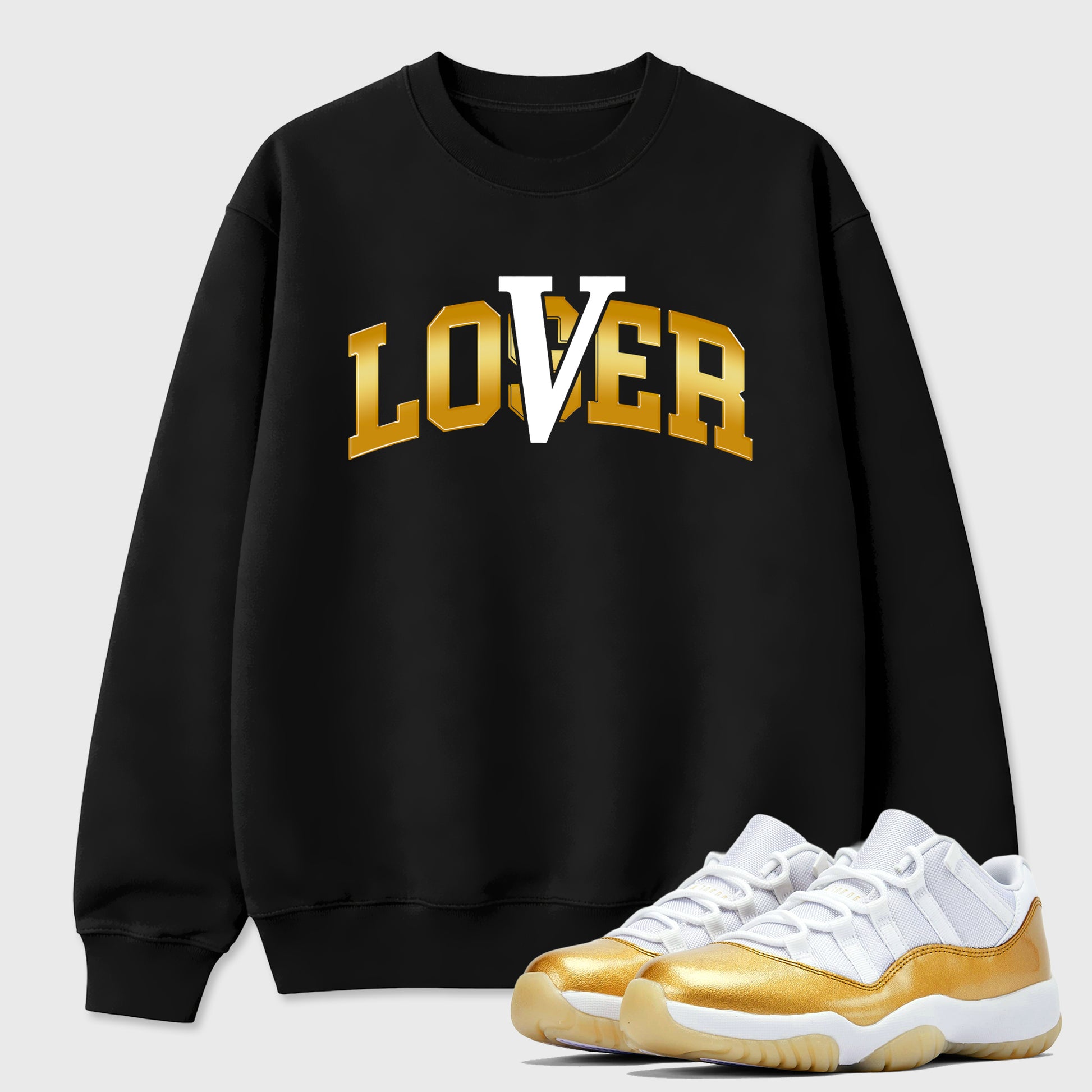 Sneaker match tees – Sneaker Tees To Match Air Jordan 11 Mother's Day Shoes – Varsity Loser Lover Tee Black 1