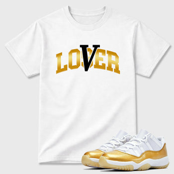 Sneaker match tees – Sneaker Tees To Match Air Jordan 11 Mother's Day Shoes – Varsity Loser Lover Tee White 1