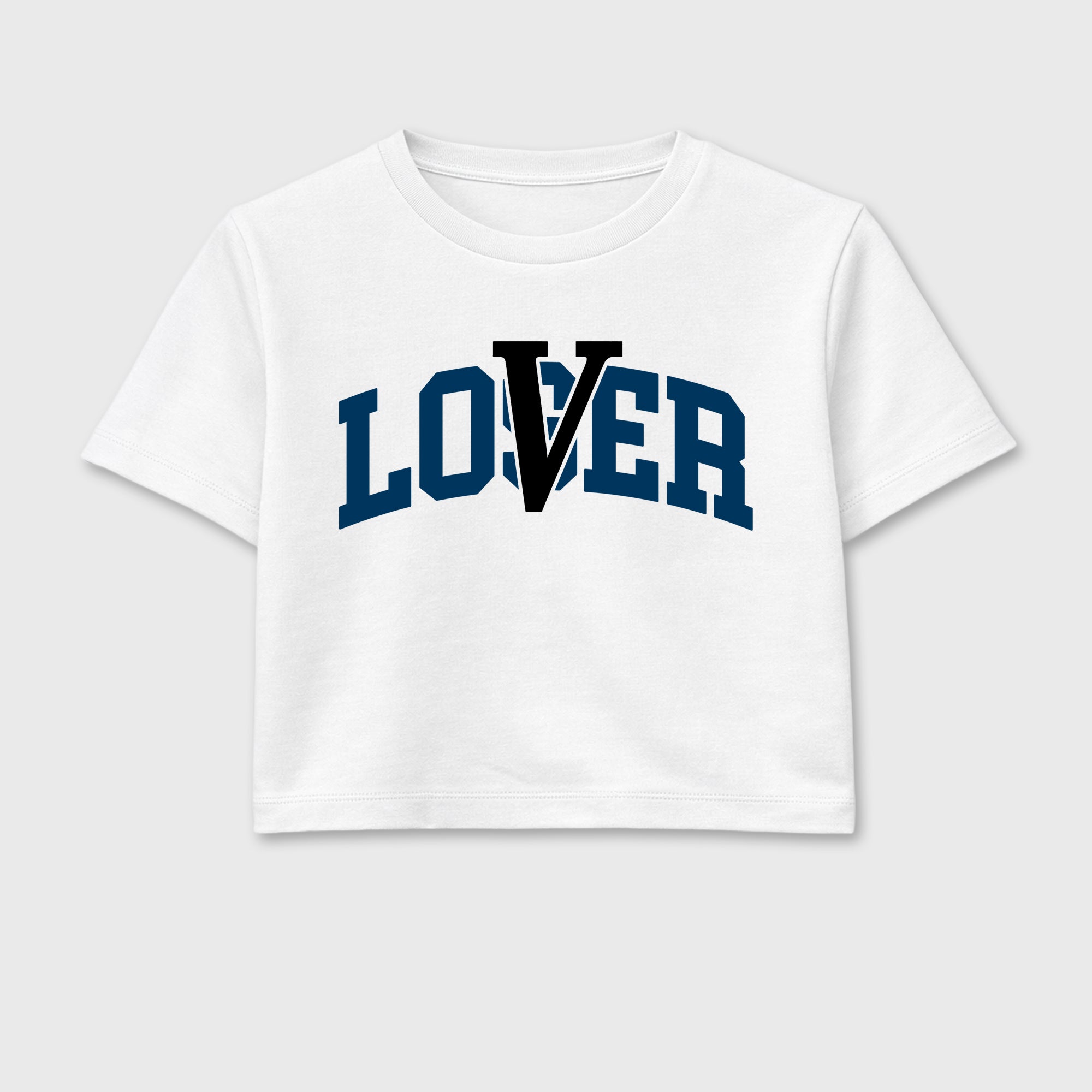 Varsity Loser Lover women’s crop tee designed to match the Air Jordan 13 Flint, featuring coordinated White 2 options for a perfect streetwear vibe.