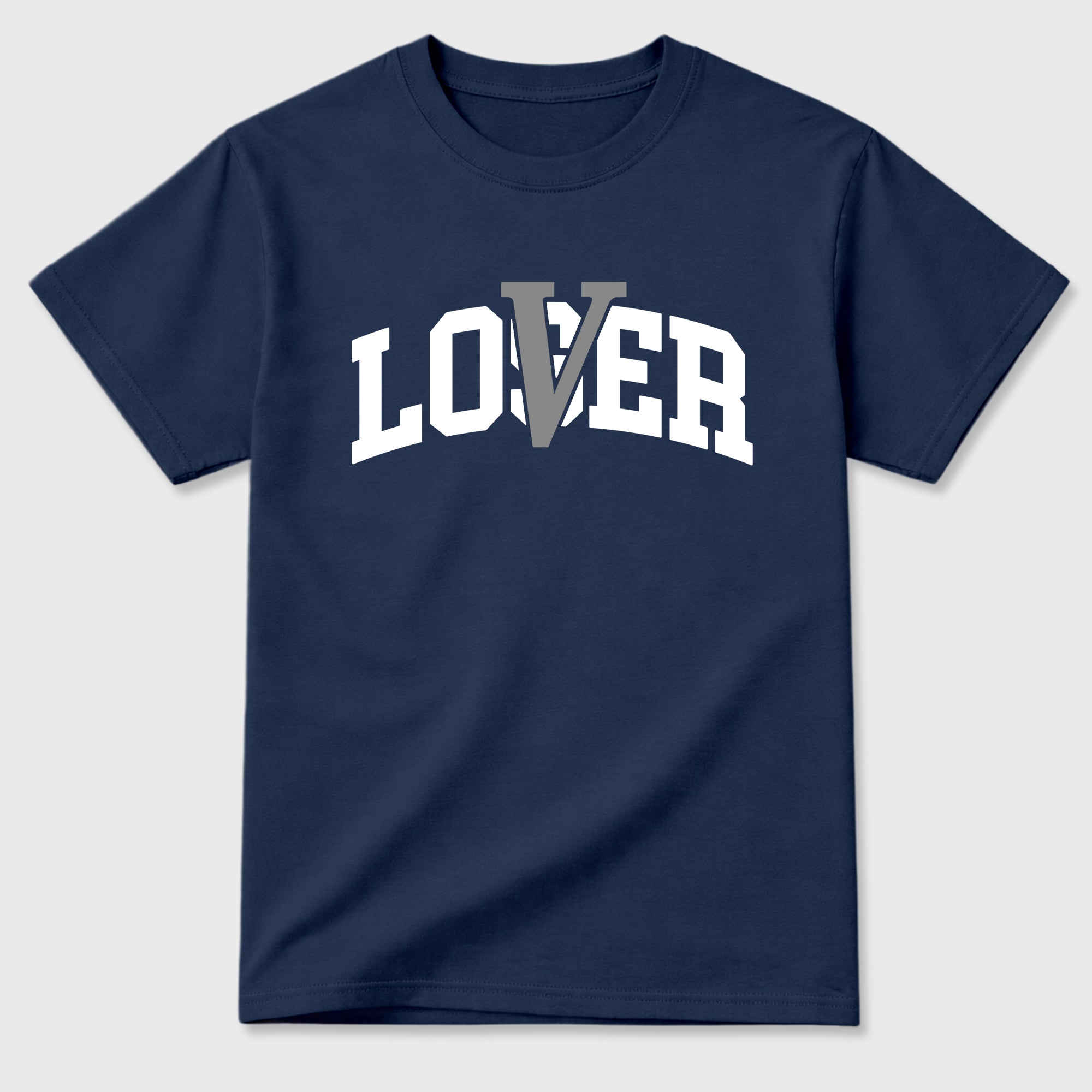 Varsity Loser Lover Graphic T-Shirt featuring original streetwear artwork designed to match the Air Jordan 13 Flint. Navy 2 Graphic T-Shirt.