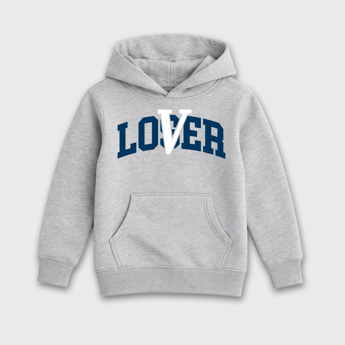 Varsity Loser Lover Baby & Kids Graphic Hoodie featuring original artwork designed to match the Air Jordan 13 Flint. Heather Grey 2 Kids Graphic Sweater.
