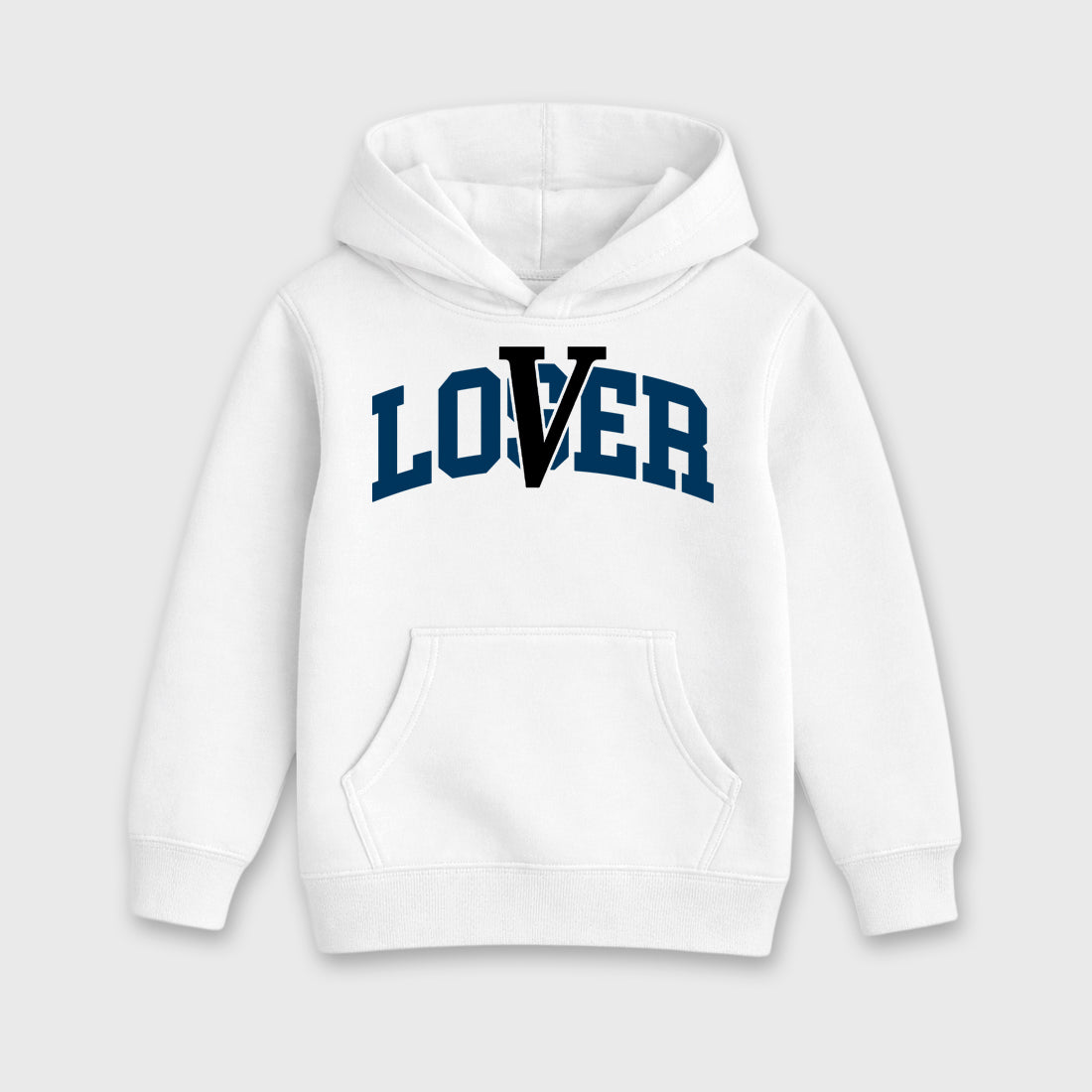 Varsity Loser Lover Baby & Kids Graphic Hoodie featuring original artwork designed to match the Air Jordan 13 Flint. White 2 Kids Graphic Sweater.