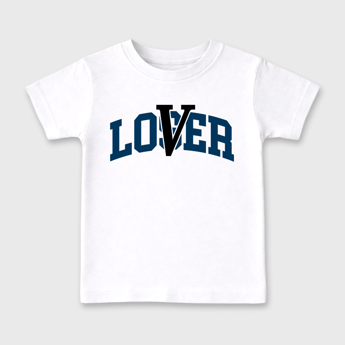 Varsity Loser Lover Baby & Kids Graphic T-Shirt featuring original artwork designed to match the Air Jordan 13 Flint. White 2 Kids Graphic Tee.