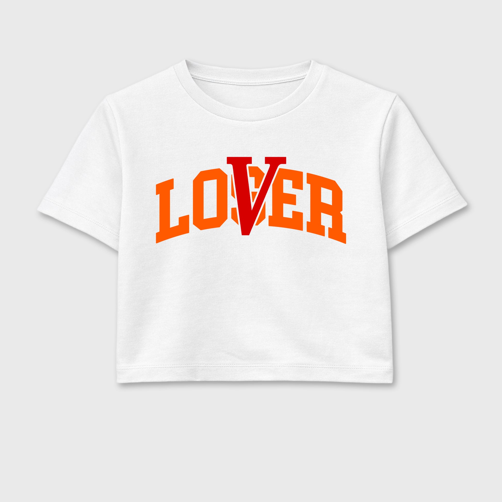 Sneaker match tees – Sneaker Tees To Match Air Jordan 3 Orange Citrus Shoes – Varsity Loser Lover Crop T-Shirt White 2