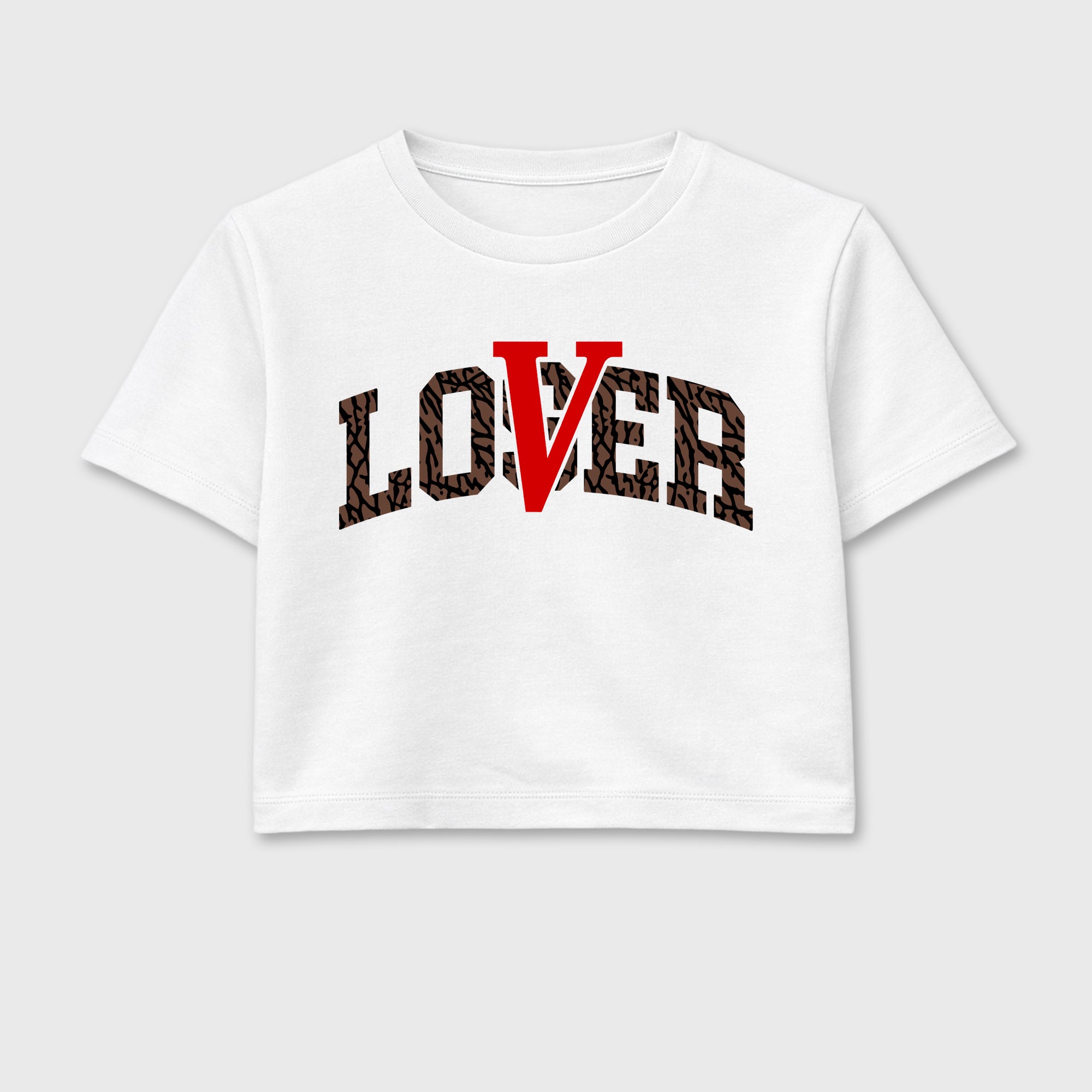 Sneakerfit Streetwear outfit, Sneaker Tees To Match Air Jordan 3 World's Best Dad – Varsity Loser Lover Crop T-Shirt White 2