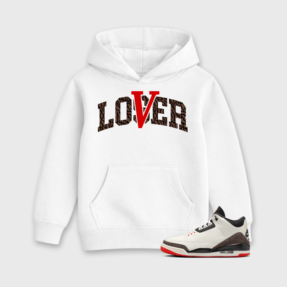 Sneakerfit Streetwear outfit, Sneaker Tees To Match Air Jordan 3 World's Best Dad – Varsity Loser Lover Graphic Kids Tee White 1
