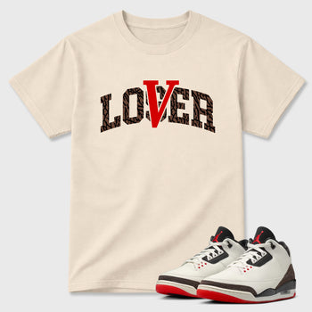Sneakerfit Streetwear outfit, Sneaker Tees To Match Air Jordan 3 World's Best Dad – Varsity Loser Lover Graphic Tee Natural 1