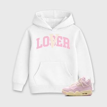 Sneaker match tees – Sneaker Tees To Match Air Jordan 4 Iced Carmine Shoes – Varsity Loser Lover Kids T-Shirt White 1