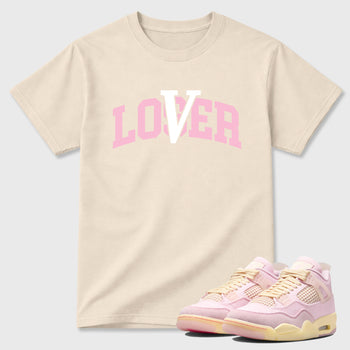 Sneaker match tees – Sneaker Tees To Match Air Jordan 4 Iced Carmine Shoes – Varsity Loser Lover Tee Natural 1