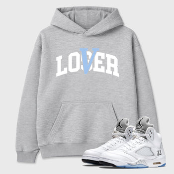 Sneaker match tees – Sneaker Tees To Match Air Jordan 5 White Metallic Shoes – Varsity Loser Lover Tee Heather Grey 1