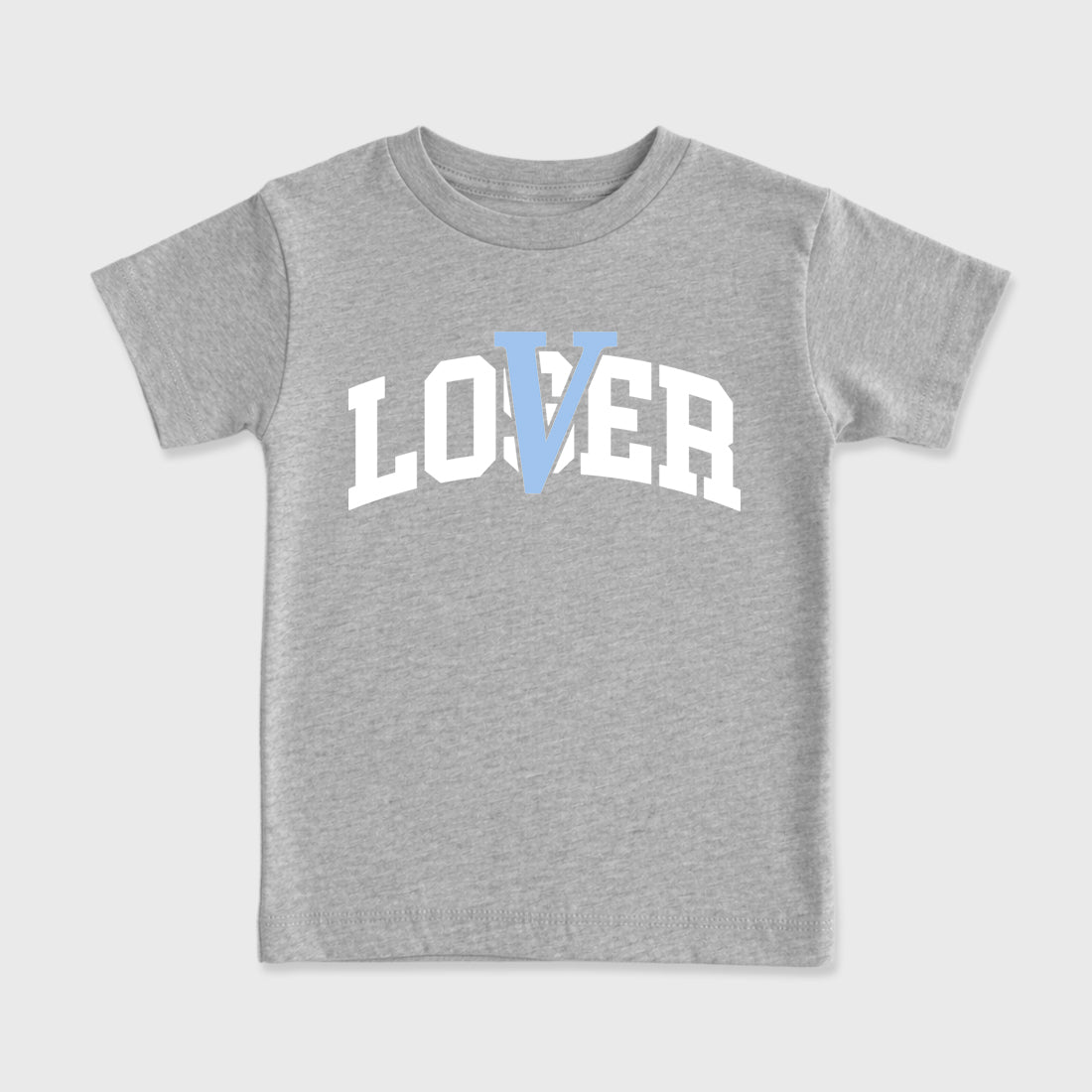 Sneaker match tees – Sneaker Tees To Match Air Jordan 5 White Metallic Shoes – Varsity Loser Lover Kids T-Shirt Heather Grey 2
