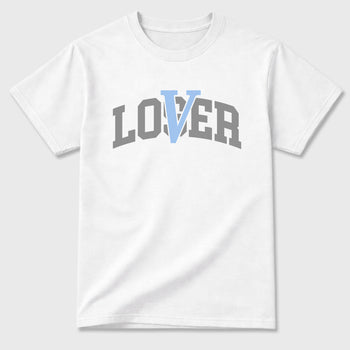 Sneaker match tees – Sneaker Tees To Match Air Jordan 5 White Metallic Shoes – Varsity Loser Lover Tee White 2