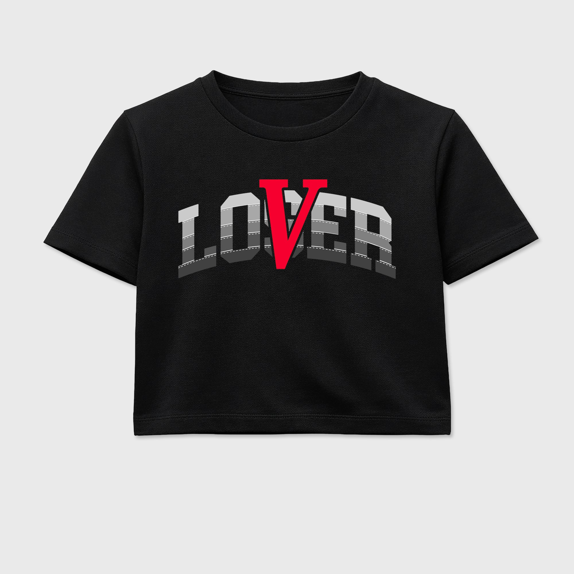 Varsity Loser Lover women’s crop tee designed to match the Air Max 95 Reverse Solar Red, featuring coordinated Black 2 options for a perfect streetwear vibe.