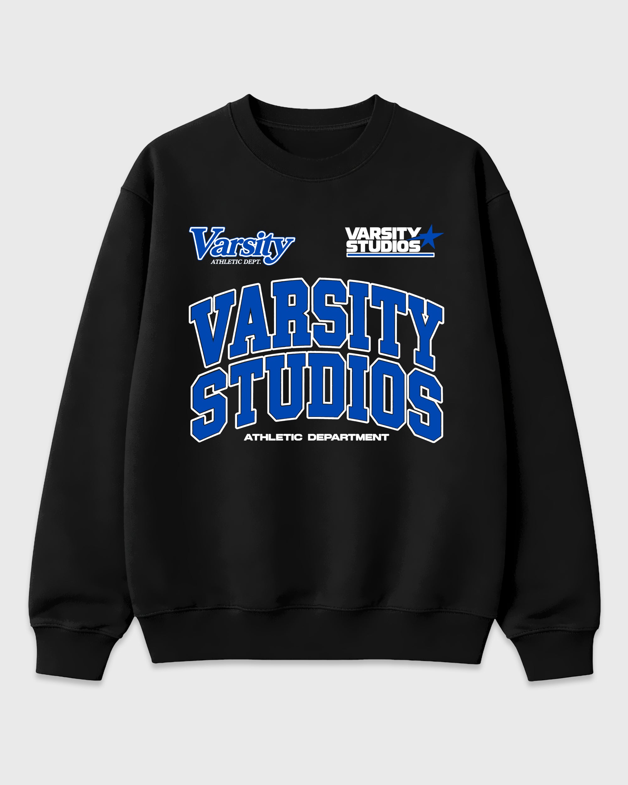 Varsity Studios Graphic T-Shirt featuring original streetwear artwork designed to match the Air Jordan 1 High OG 'Royal'. Black 2 Graphic Tee.