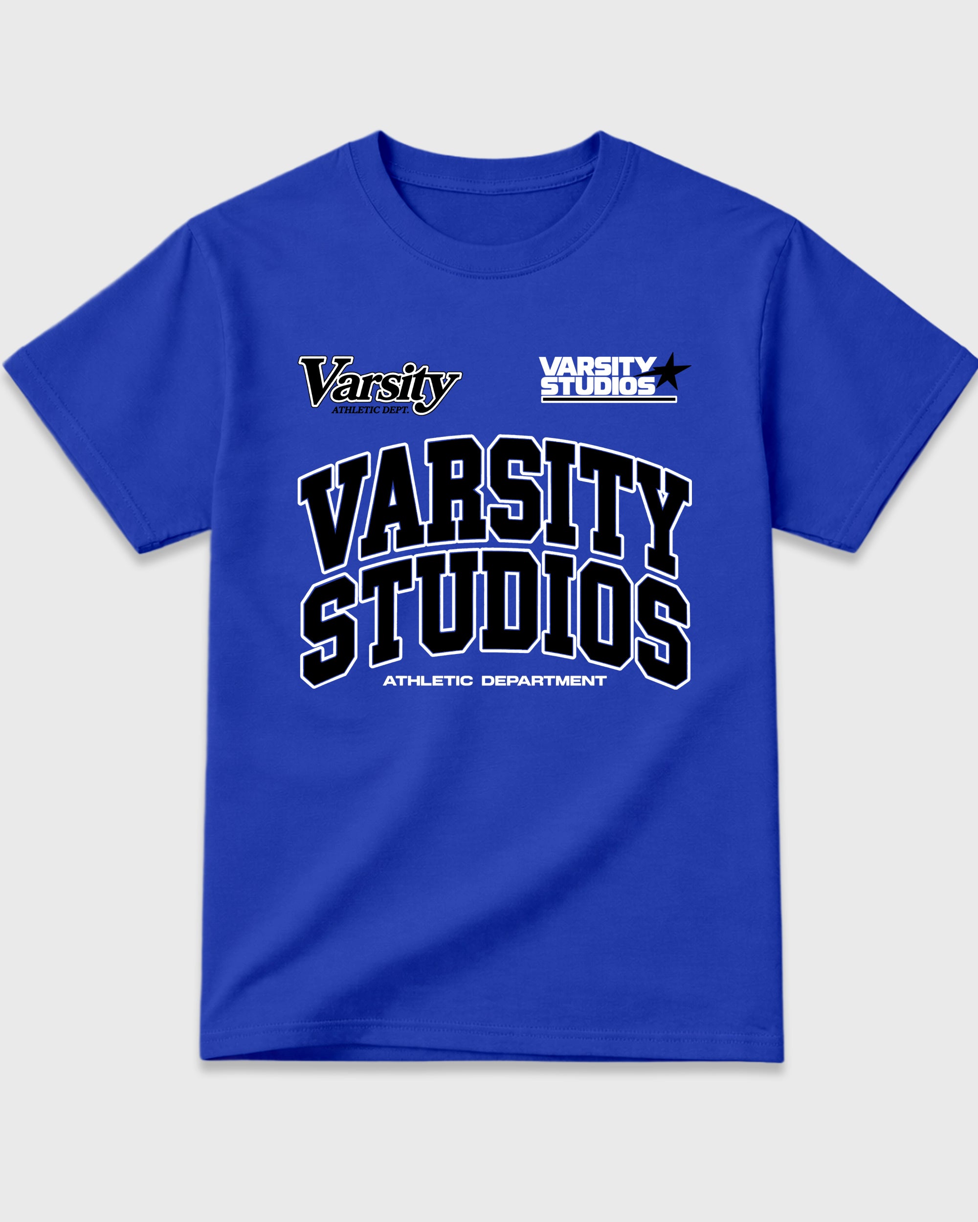 Varsity Studios Graphic T-Shirt featuring original streetwear artwork designed to match the Air Jordan 1 High OG 'Royal'. Royal Blue 2 Graphic T-Shirt.