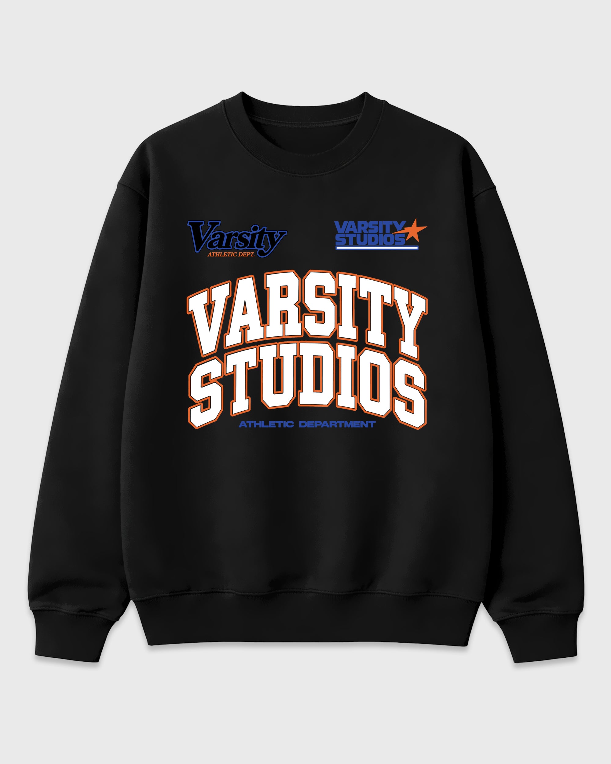 Varsity Studios Graphic T-Shirt featuring original streetwear artwork designed to match the Air Jordan 8 Knicks. Black 2 Graphic Tee.