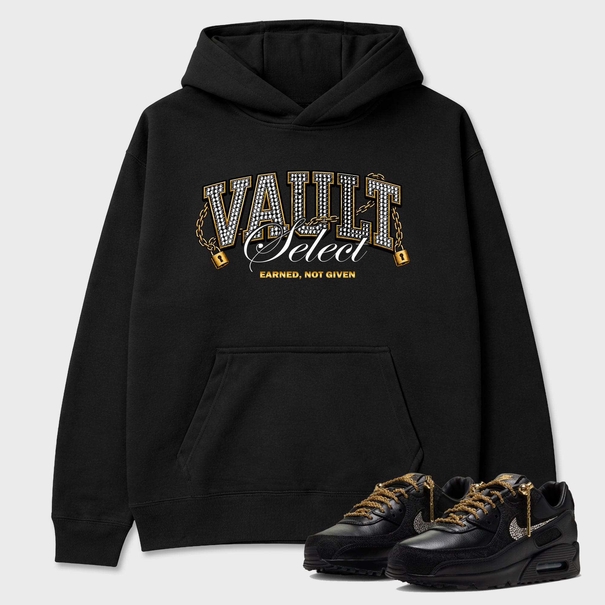 Vault Graphic T-Shirt featuring original streetwear artwork designed to match the Air Max 90 Trophies. Black 1 Graphic Tee.