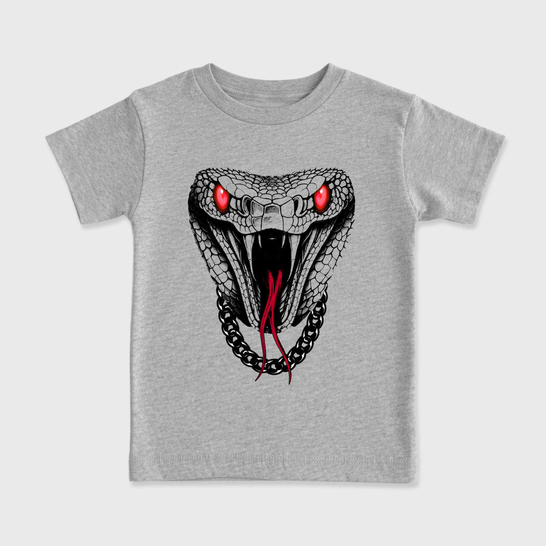 Sneaker match tees – Sneaker Tees To Match Air Jordan 4 Toro Bravo Shoes – Venom Chain Kids T-Shirt Heather Grey 2